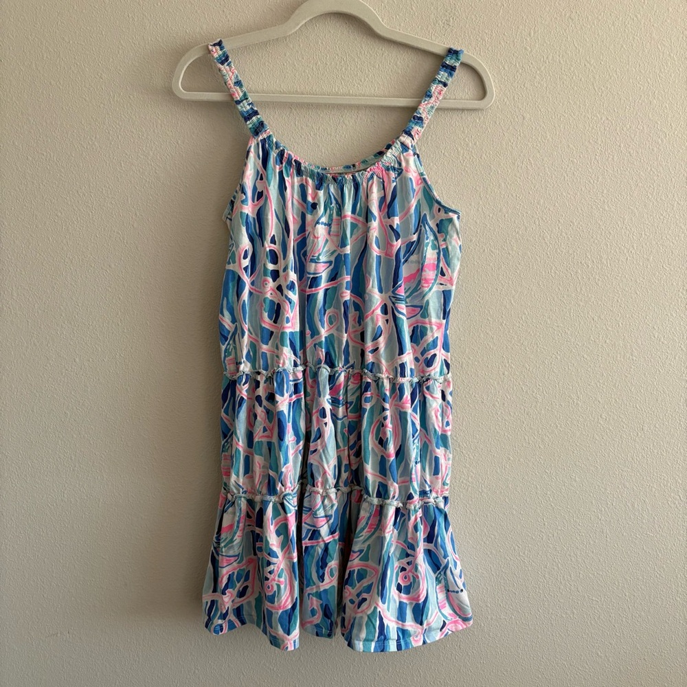 Lilly Pulitzer Loro Mini Swing Dress Women’s Small Skim Blue Reel Nauti - Picture 2 of 8